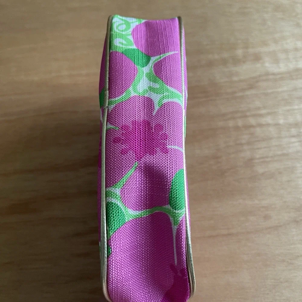 Lilly Pulitzer Estee Lauder Floral Makeup Bag Pink Green Cosmetic Pouch Travel‎